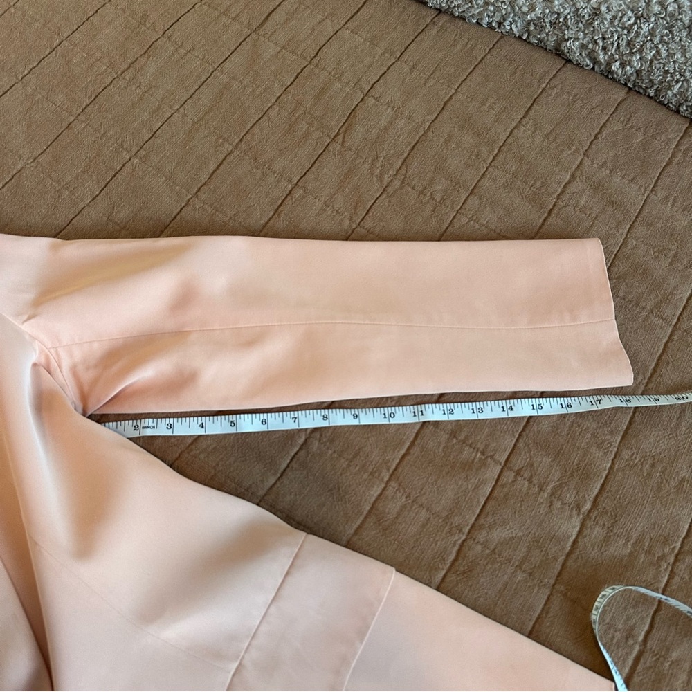 Blush Peach Single-Button Notch Lapel Blazer - Picture 16 of 16